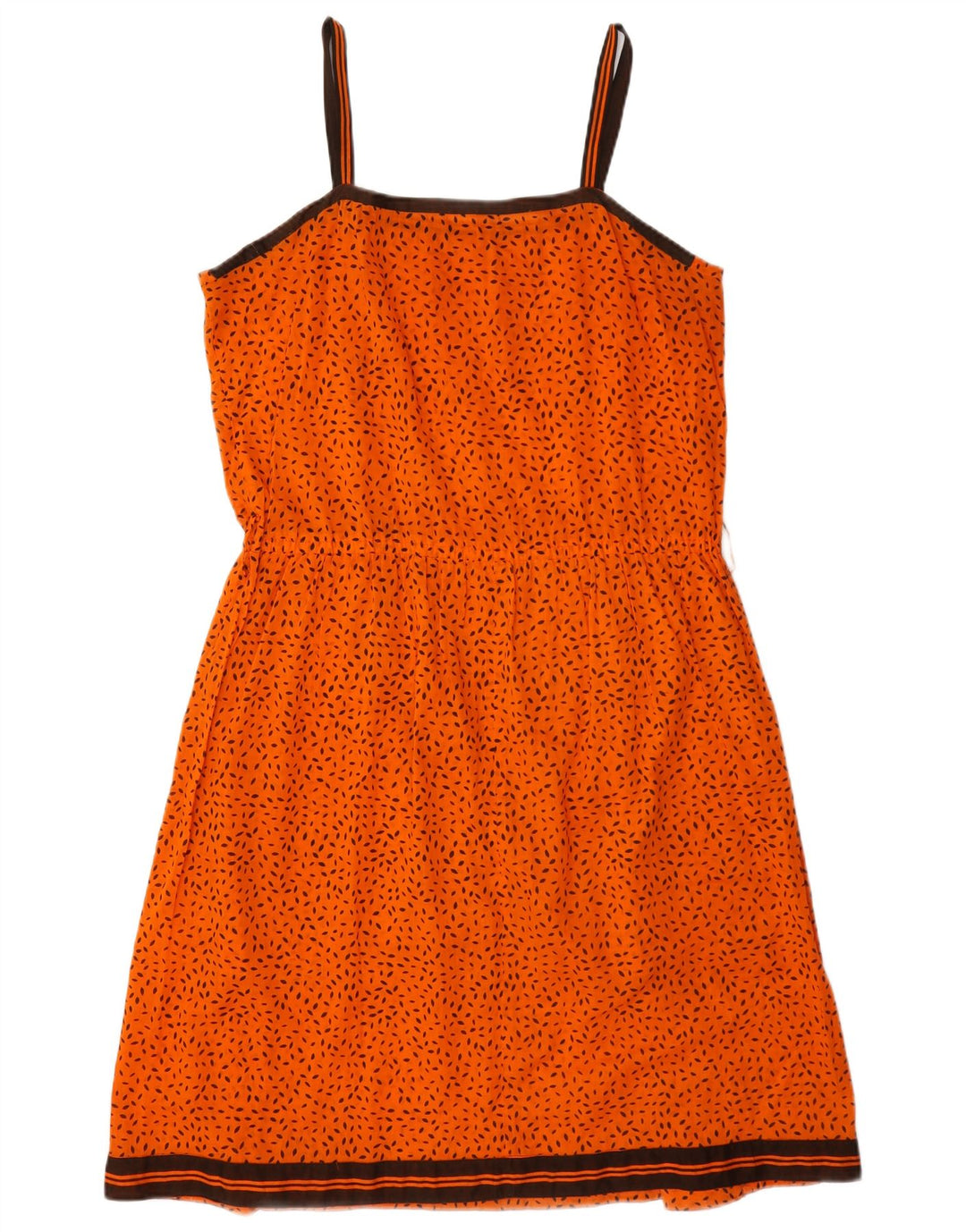 Rochie de soare vintage pentru femei UK 14 Medium Orange Spotted