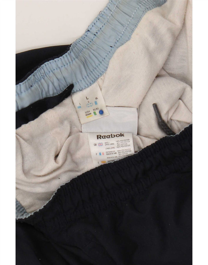 Pantaloni de trening pentru bărbați Reebok Joggeri mari poliester bleumarin