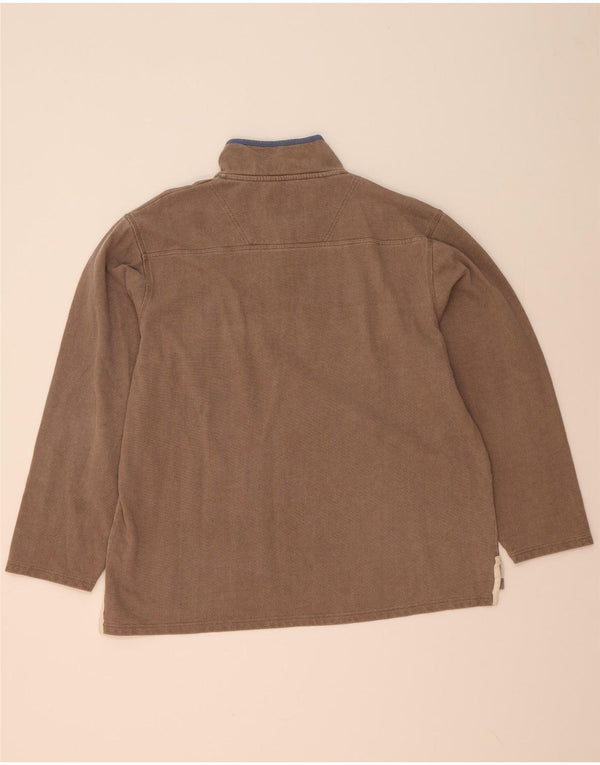 Crew Clothing Hanorac cu fermoar pentru bărbați Jumper mare gri