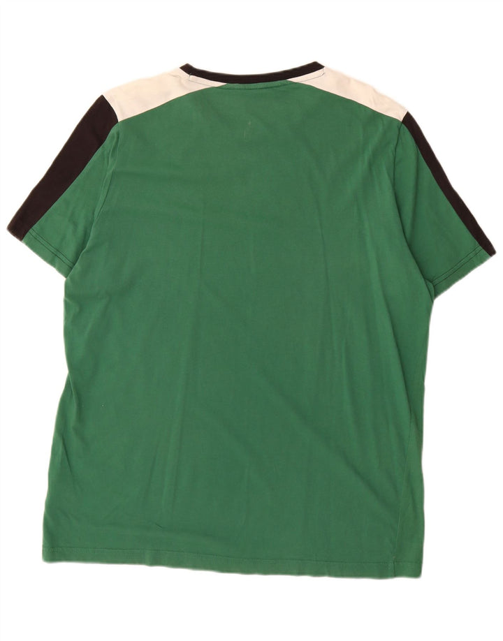 Tricou grafic Puma pentru bărbați Top mare, verde, color block, bumbac