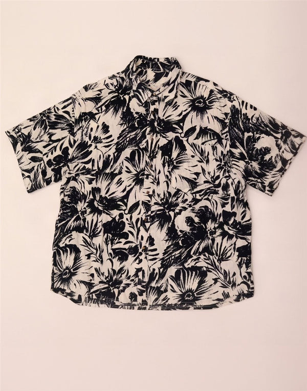 Cămașă vintage hawaiană cu mânecă scurtă pentru bărbați XL, multicoloră, florală