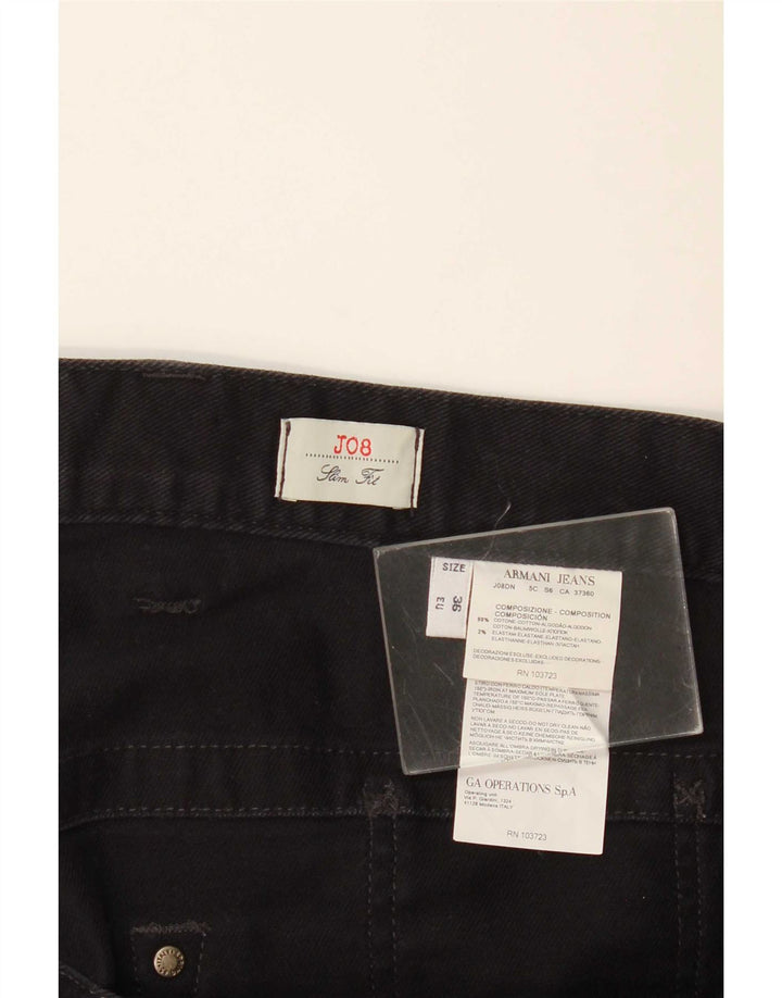 Blugi pentru bărbați Armani J08 Slim W36 L30 bumbac negru