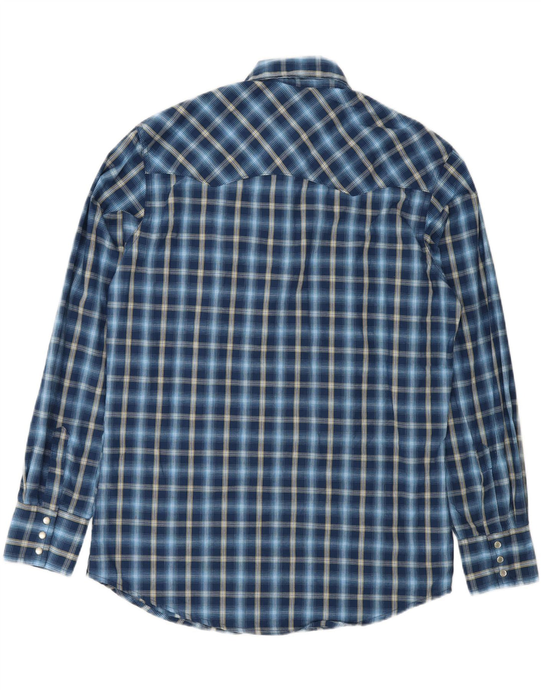 Cămașă de flanel pentru bărbați Wrangler, bumbac cu carouri, albastru bleumarin mediu