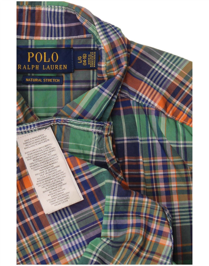 Cămașă POLO RALPH LAUREN pentru băieți 14-15 ani, mare, multicolor, din bumbac cu carouri