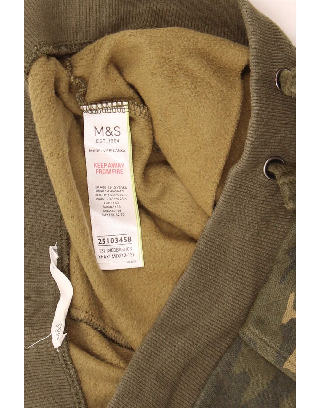 Marks & Spencer Băieți Trening Pantaloni Joggeri 12-13 Ani Kaki