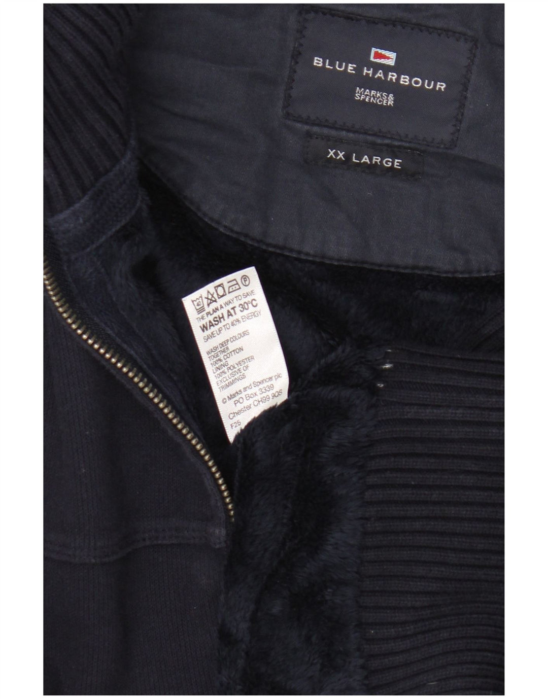 Jachetă de trening pentru bărbați Marks & Spencer Blue Harbour, 2XL, bumbac bleumarin