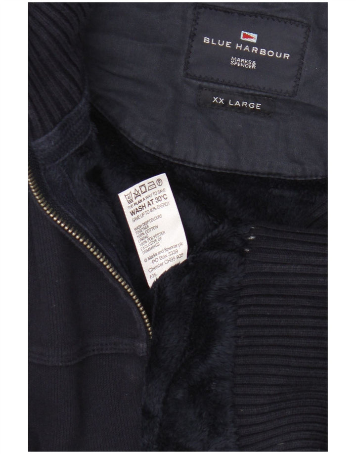 Jachetă de trening pentru bărbați Marks & Spencer Blue Harbour, 2XL, bumbac bleumarin