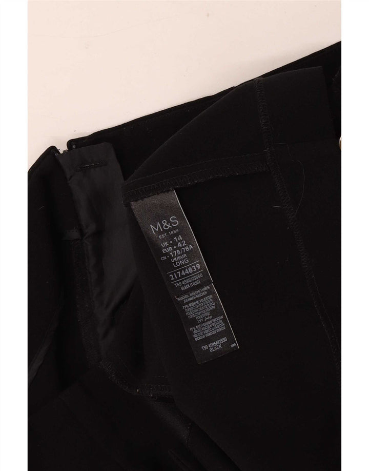 Fusta creion pentru femei Marks & Spencer UK 14 Large W32 Poliester negru
