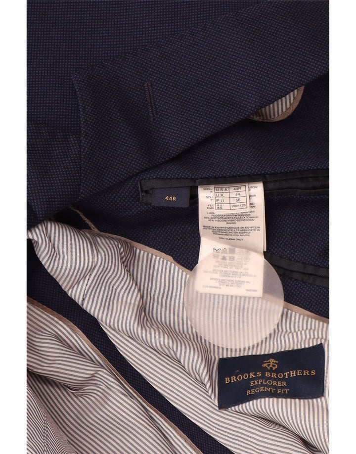 Jachetă pentru bărbați Brooks Brothers Regent Fit Blazer UK 44 2XL Lână bleumarin