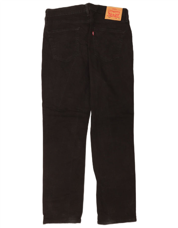 Blugi drepti pentru bărbați Levi's 514 W34 L32 bumbac negru