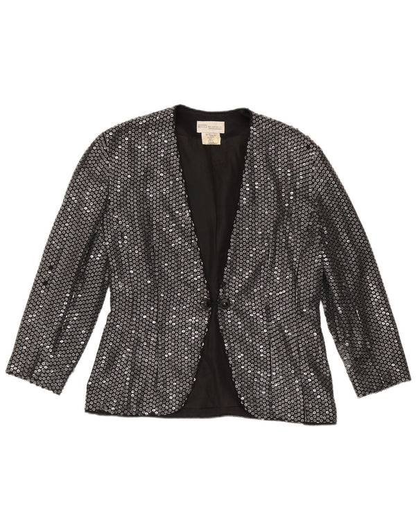 Blazer Bruce Oldfield pentru femei UK 12 Medium Silver