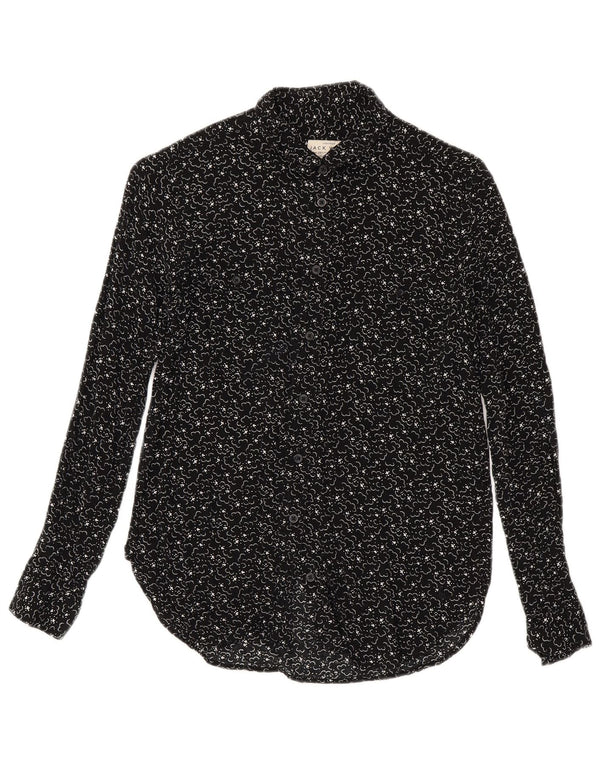 Cămașă Jack Wills pentru femei Boyfriend Fit UK 6 XS Negru Geometric
