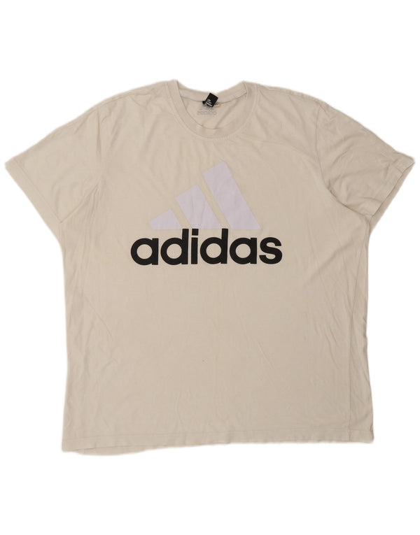 Tricou grafic pentru bărbați Adidas Top 2XL alb catifelat