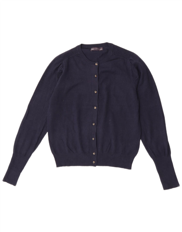 Pulover cardigan pentru femei Marks & Spencer UK 12 Medium Bleumarin Viscoză