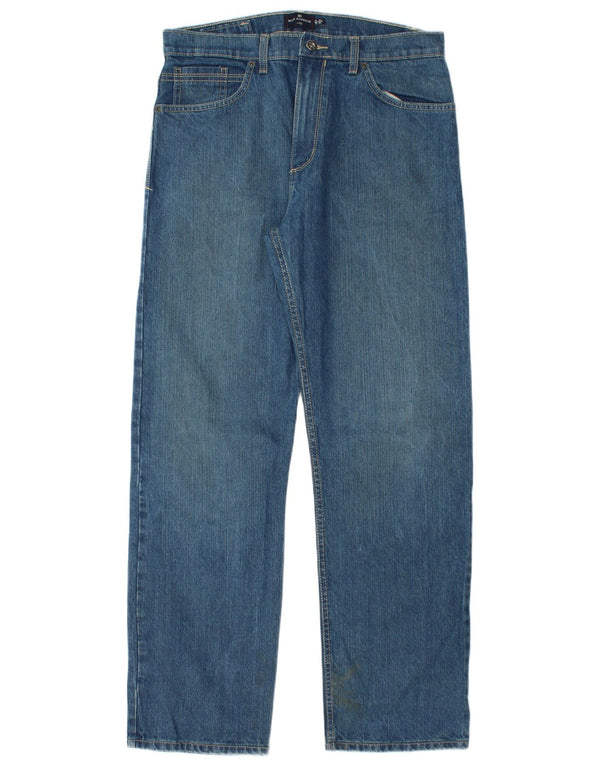 Blugi drepti pentru bărbați Marks & Spencer Blue Harbour W32 L31 Bumbac albastru