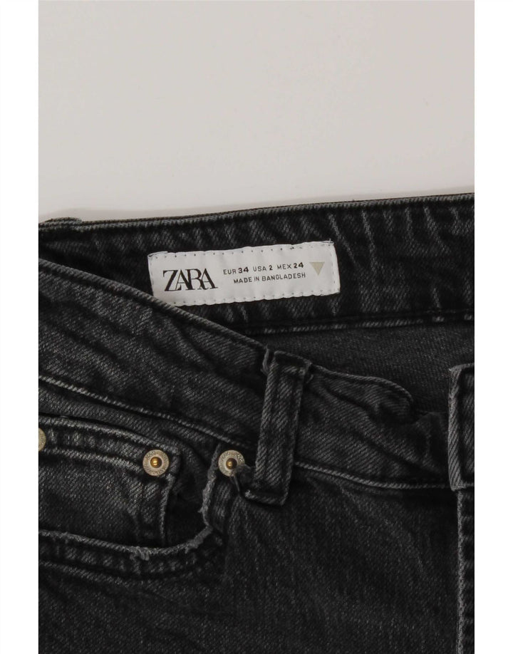 Blugi drepti pentru femei Zara EU 34 2XS W24 L28 Gri