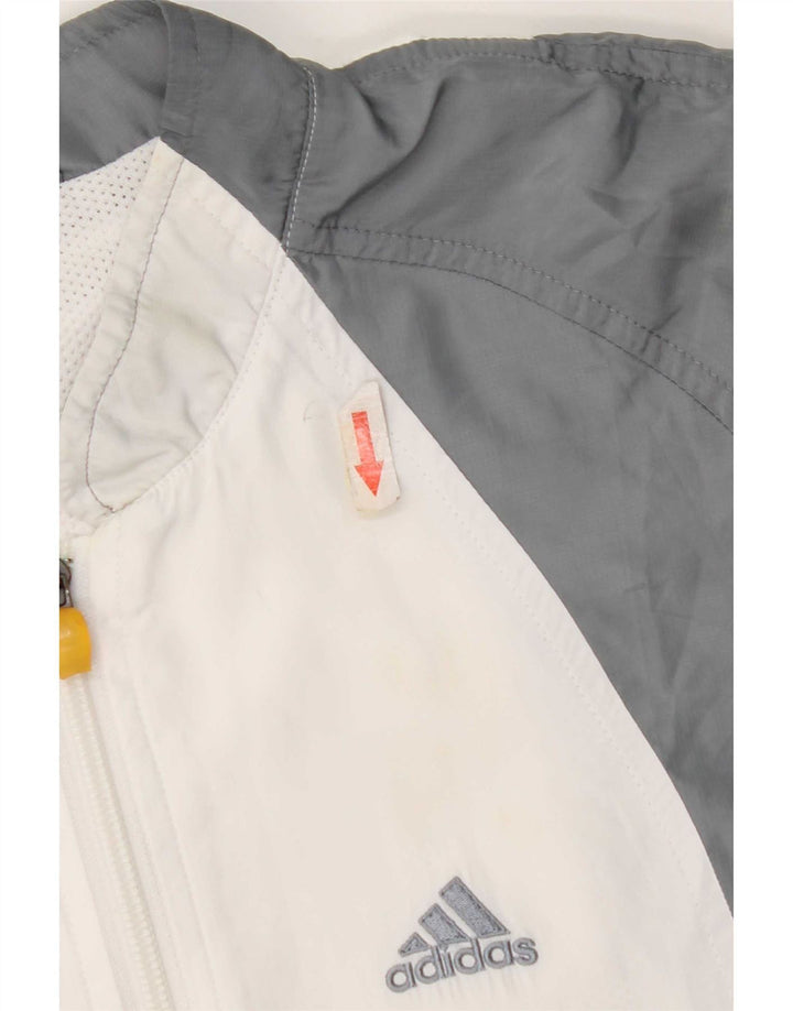 Jachetă de top pentru trening Adidas pentru femei UK 10 Small, gri Colorblock