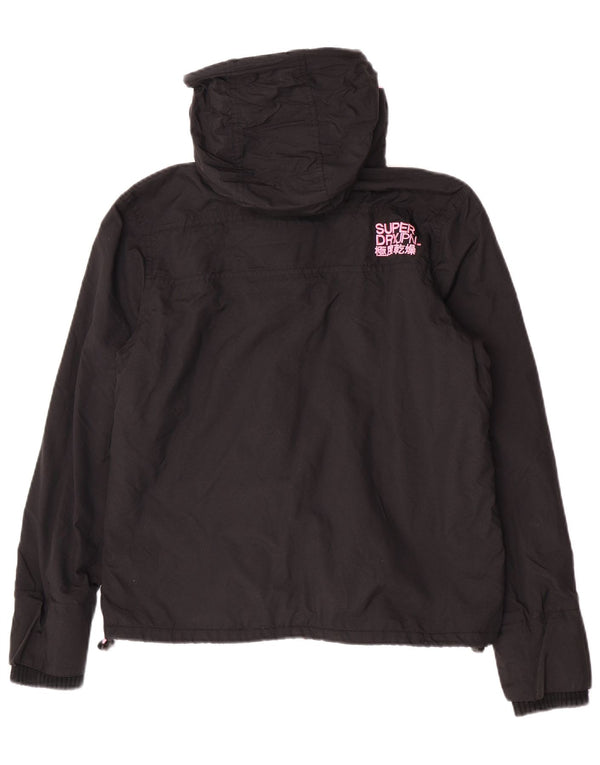 Jachetă Windbreaker cu glugă pentru femei The Windcheater Superdry UK 18 XL Negru