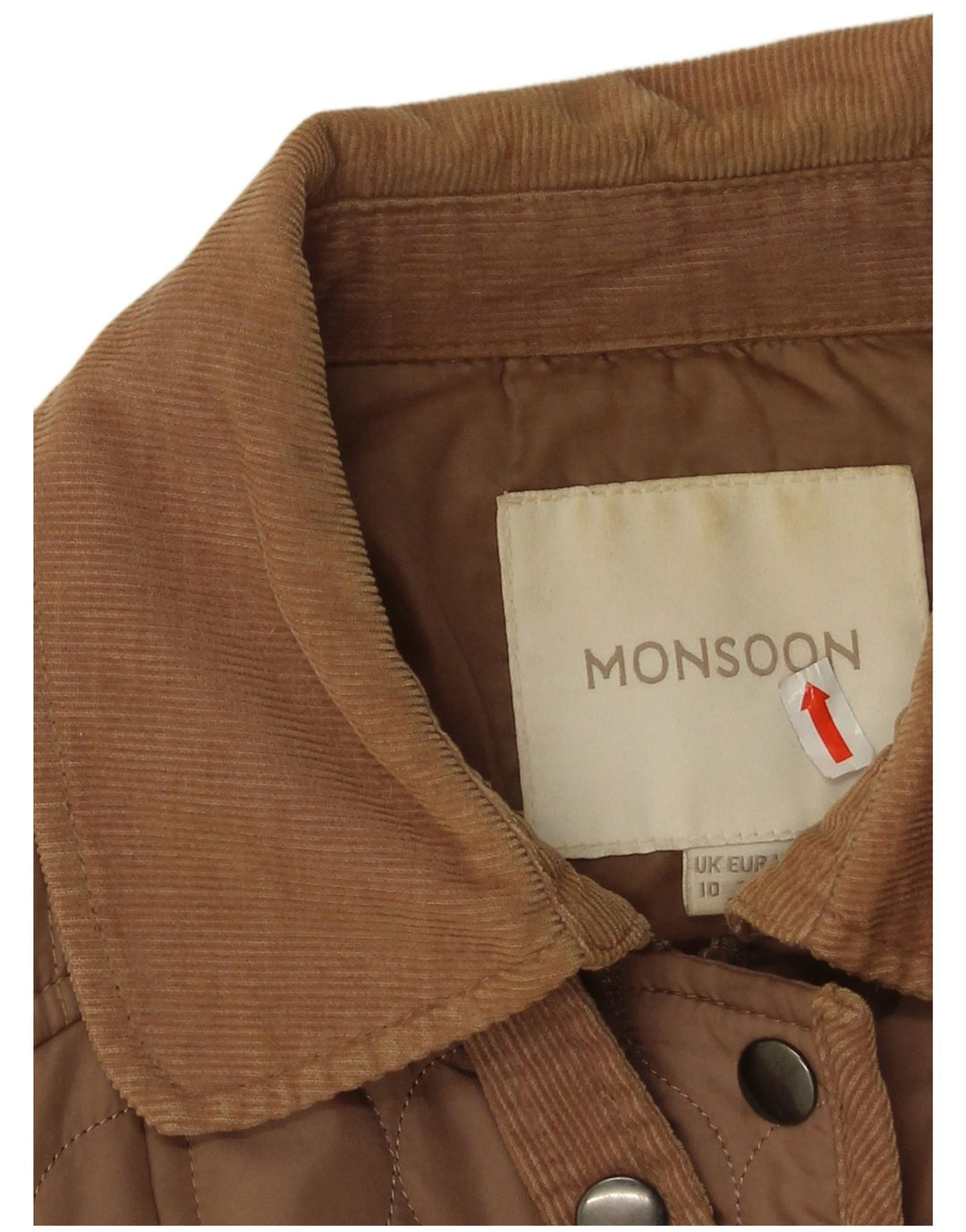 Jachetă matlasată pentru femei Monsoon UK 10 Poliester maro mic