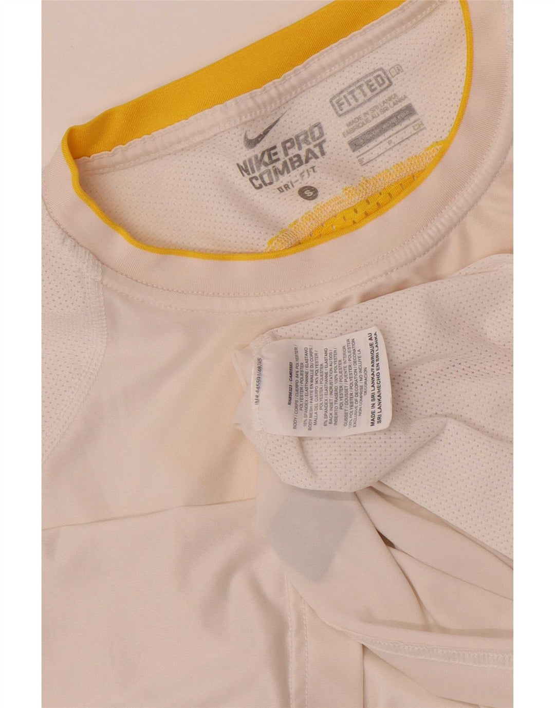 Tricou Nike Dri Fit pentru bărbați Top mic, alb, poliester color bloc