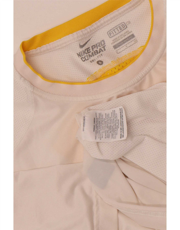 Tricou Nike Dri Fit pentru bărbați Top mic, alb, poliester color bloc