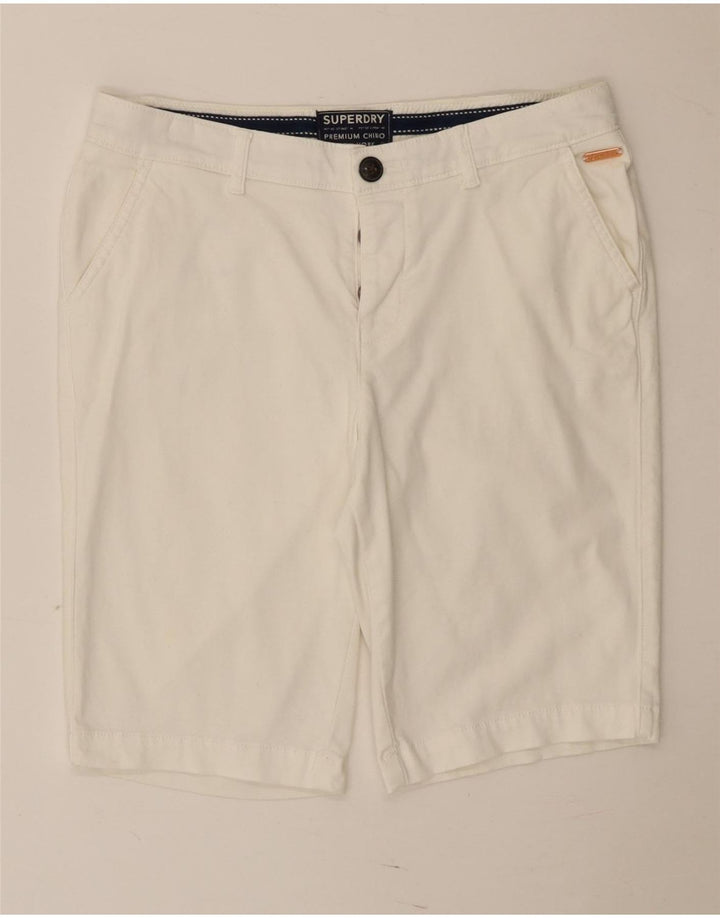 Pantaloni scurti Superdry Femei Regular Chino UK 10 Small W30 White