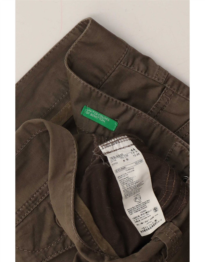 Pantaloni scurți casual Benetton pentru femei IT 44 Medium W30 Kaki Bumbac