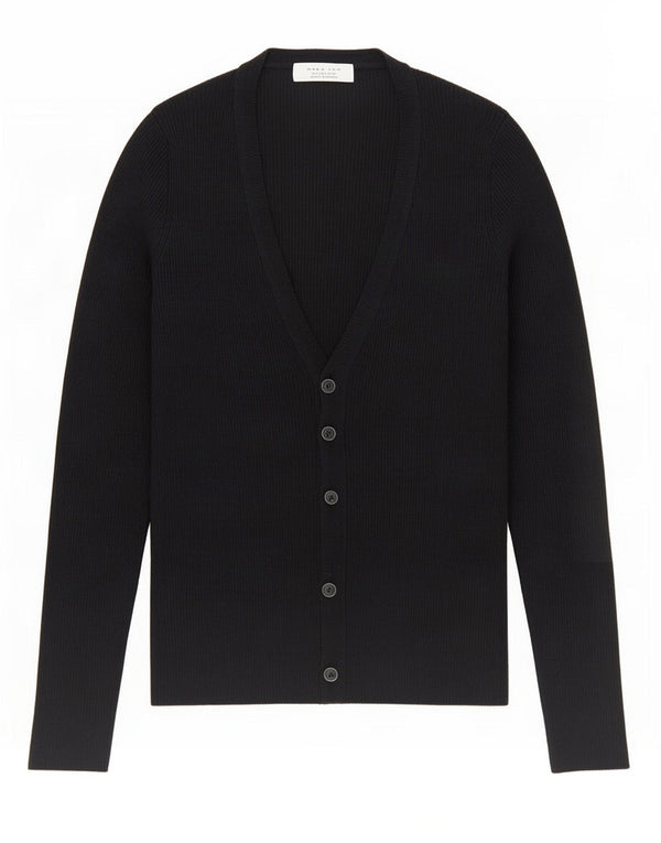 Pulover cardigan pentru bărbați Zara UK 14 mare, negru, viscoză
