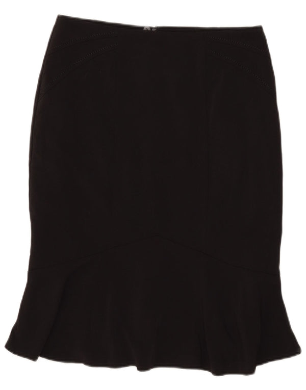 Fusta trompetă pentru femei Marks & Spencer UK 10 Small W29 Poliester negru