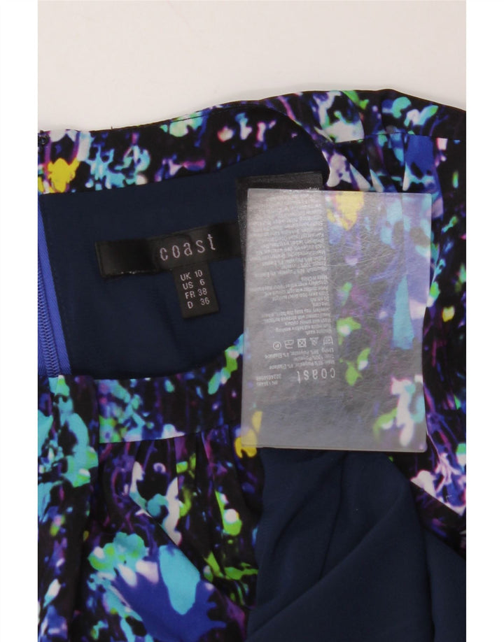 COAST Rochie teacă cu model abstract pentru femei UK 10 Mic Multicolor