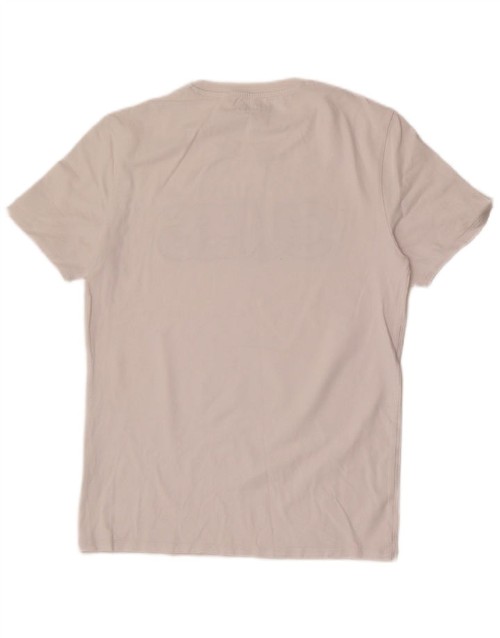 Tricou grafic Guess Slim Fit Top Mediu Alb