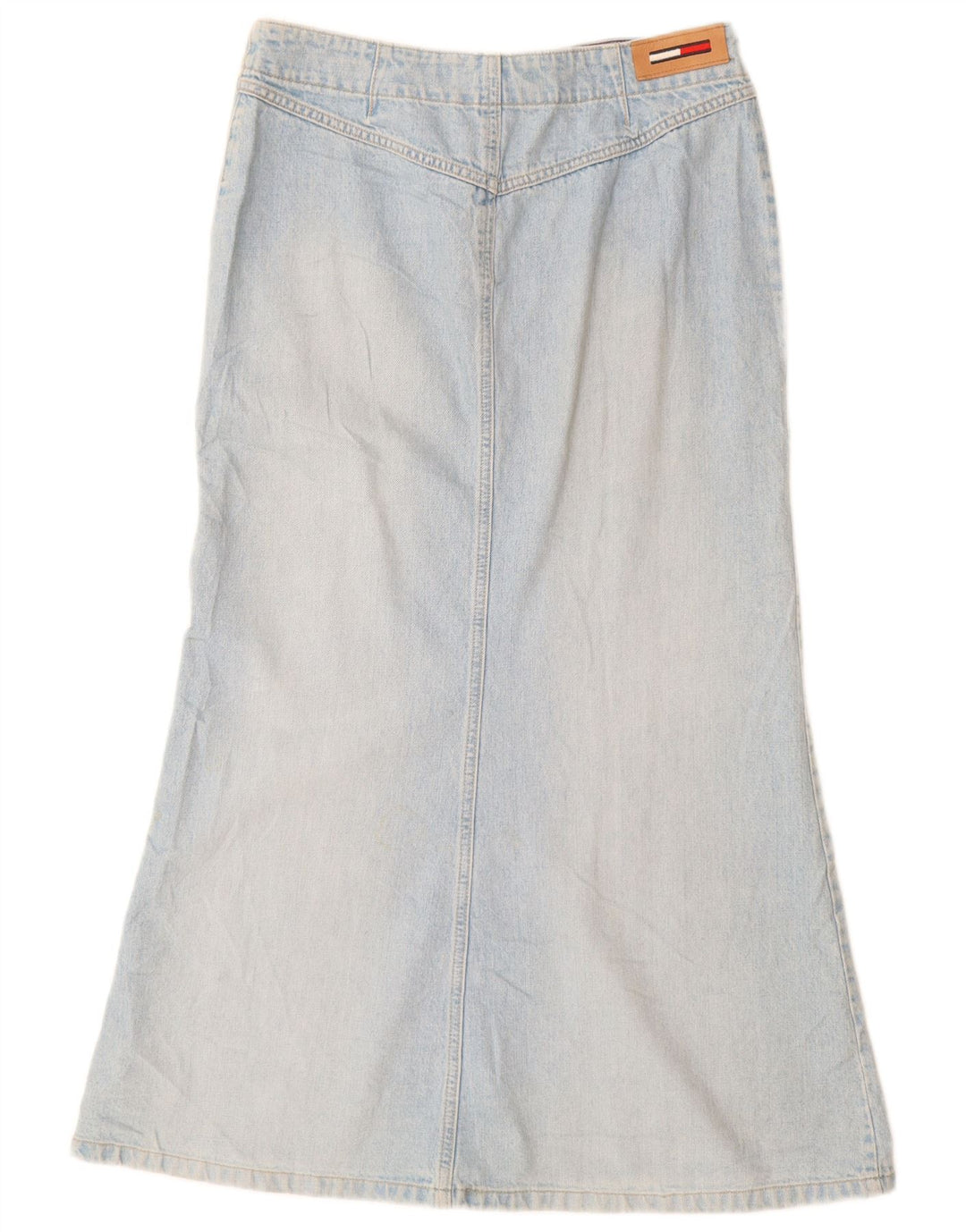 TOMMY HILFIGER Fusta de denim cu talie înaltă pentru femei US 10 mare W30 bumbac albastru