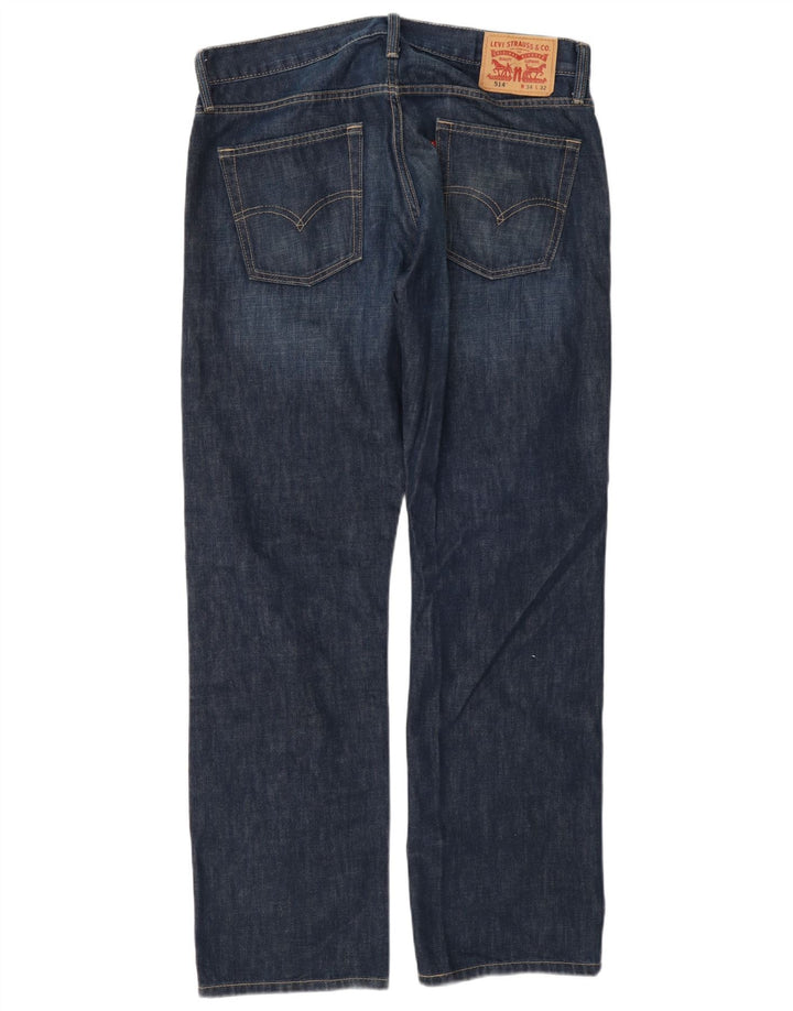 Blugi drepti pentru bărbați Levi's 514 W34 L32 Bumbac bleumarin