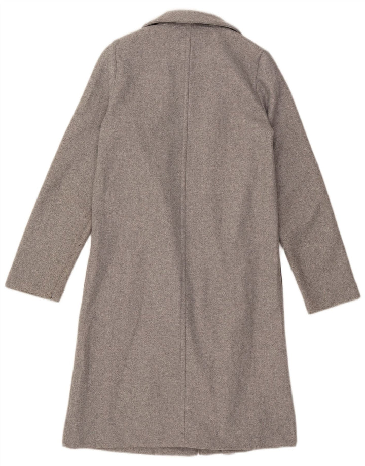 Zara Womens Open Overcoat UK 10 Small Grey Polyester