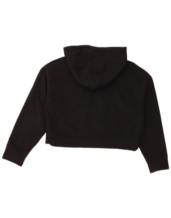 Pulover pentru femeie Zara Crop Hoodie UK 12 Medium Black Bumbac
