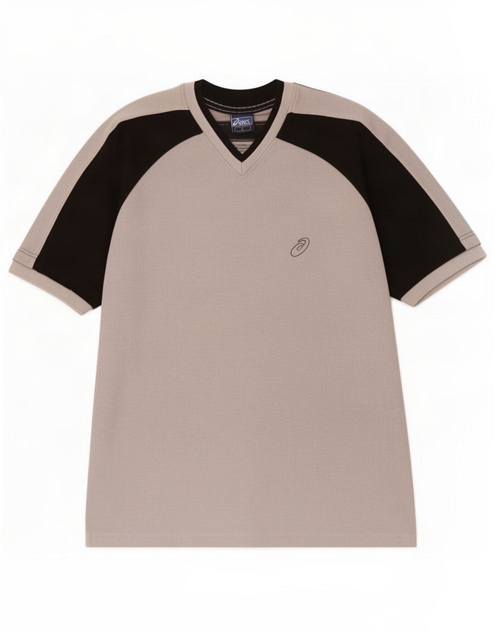 Tricou pentru bărbați Asics Top mare, gri, bumbac color bloc