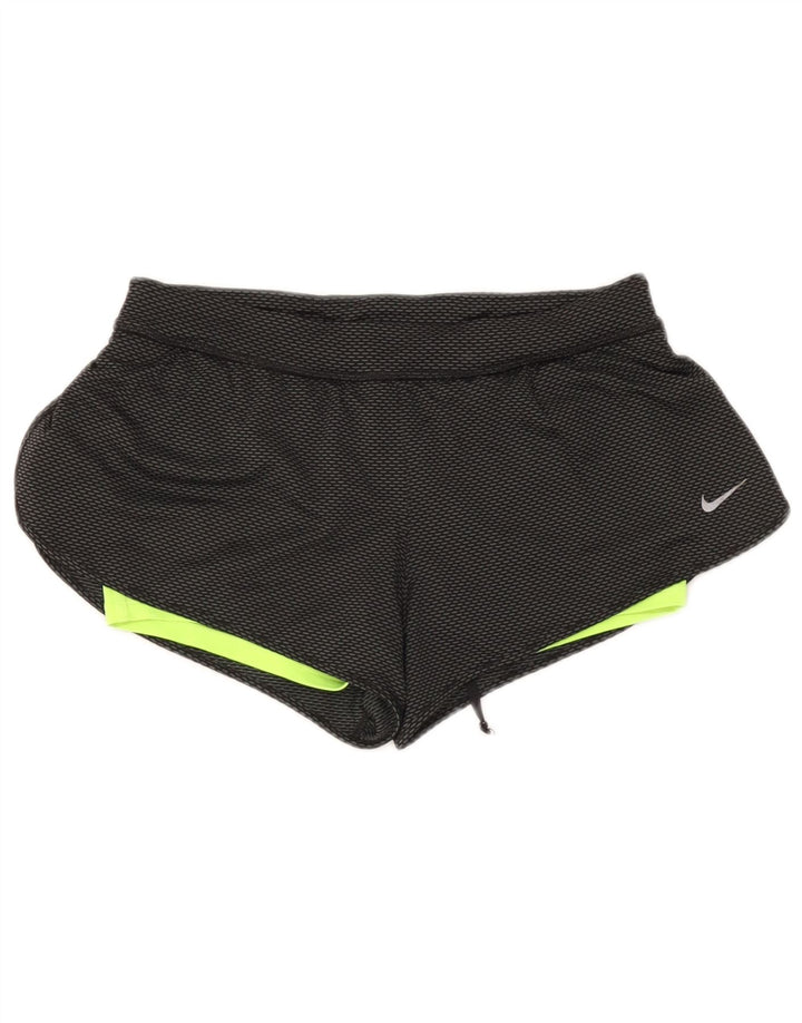 Pantaloni scurți sport Nike Dri Fit pentru femei UK 8 Small Negru Poliester