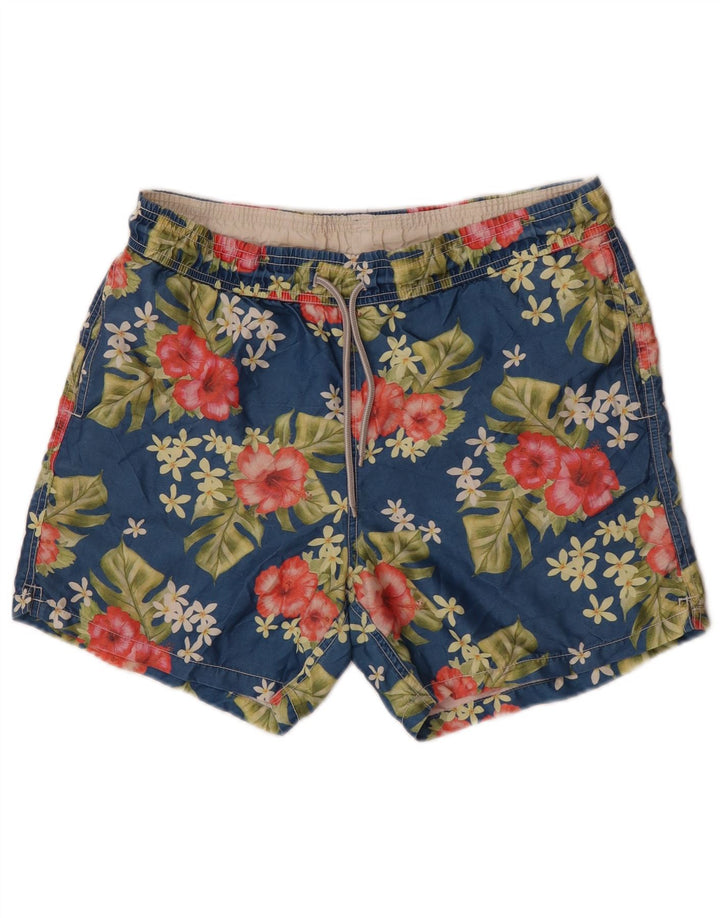 Pantaloni scurți de înot Saint Barth pentru bărbați, poliester, albastru, floral