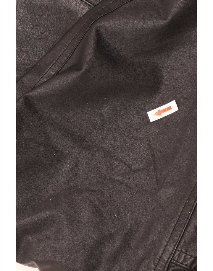 Jachetă de piele vintage pentru bărbați UK 40 Large Black