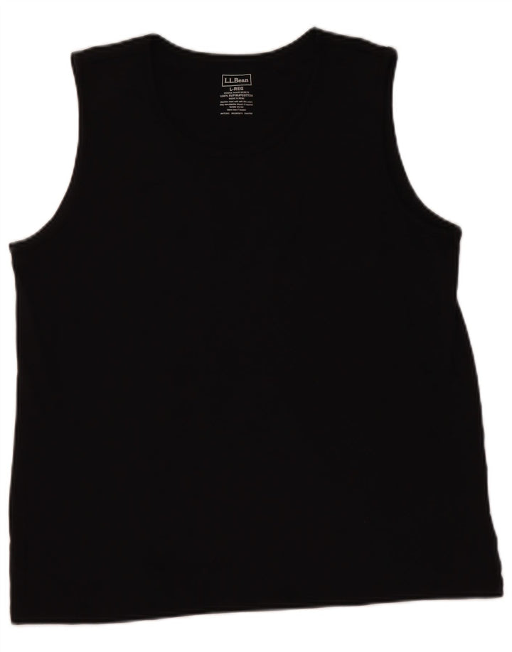 L.L.BEAN Vest Top pentru femei UK 14, mare, negru, bumbac
