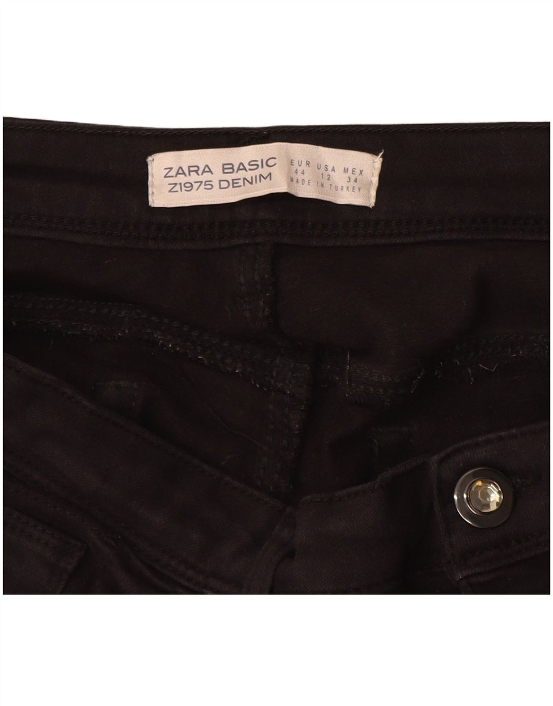 Blugi skinny de damă Zara EU 44 XL W32 L28 Negri