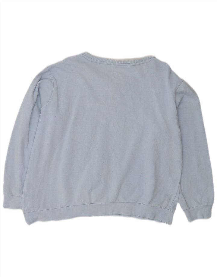 Pulover de hanorac oversized Crop Graphic pentru femei Fila UK 16 Large Blue