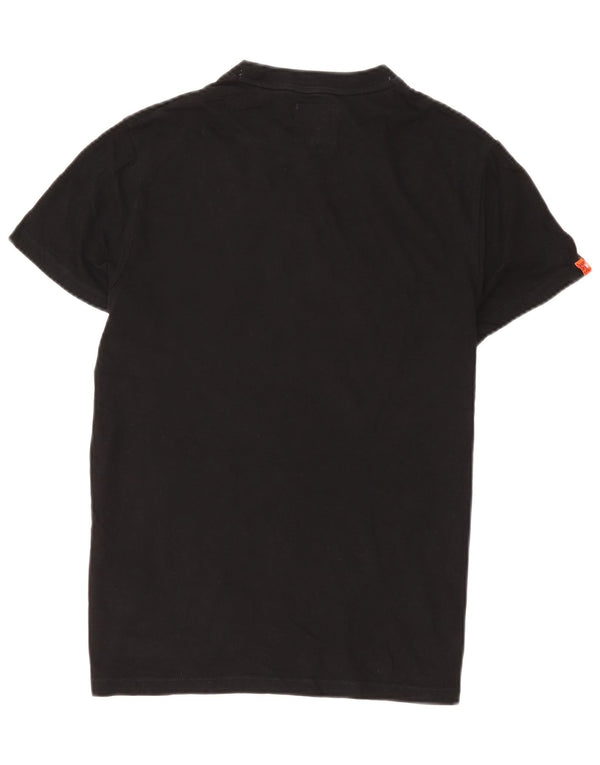 Tricou Superdry pentru bărbați Top mediu negru bumbac