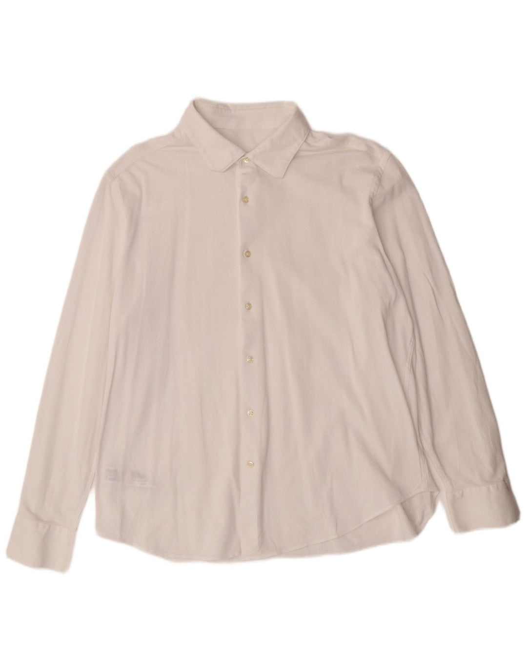 Cămașă Massimo Dutti pentru bărbați, bumbac alb 2XL