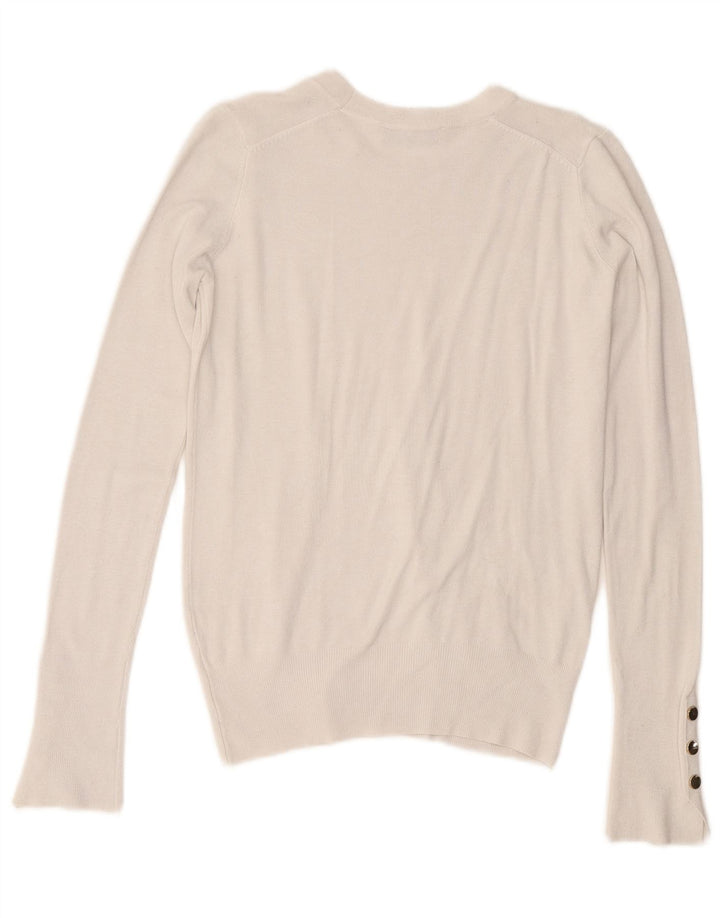Pulover pentru damă Zara, cu gât turnut, UK 10, mic, alb