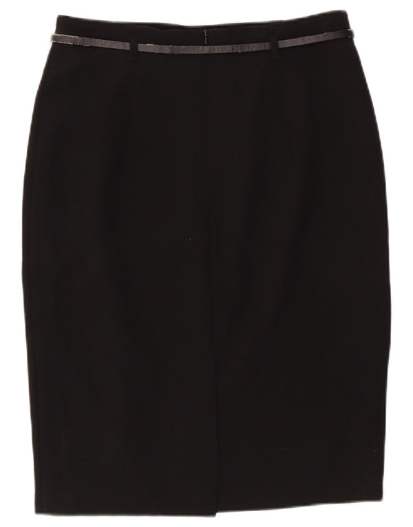 Fusta creion pentru femei Marks & Spencer UK 10 Small W28 Poliester negru