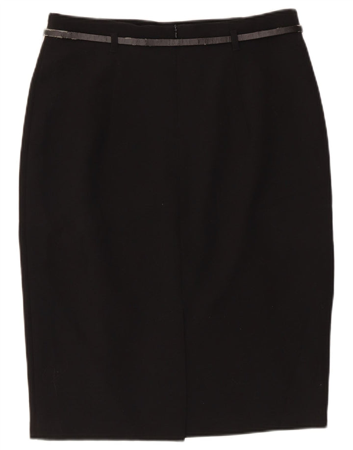 Fusta creion pentru femei Marks & Spencer UK 10 Small W28 Poliester negru