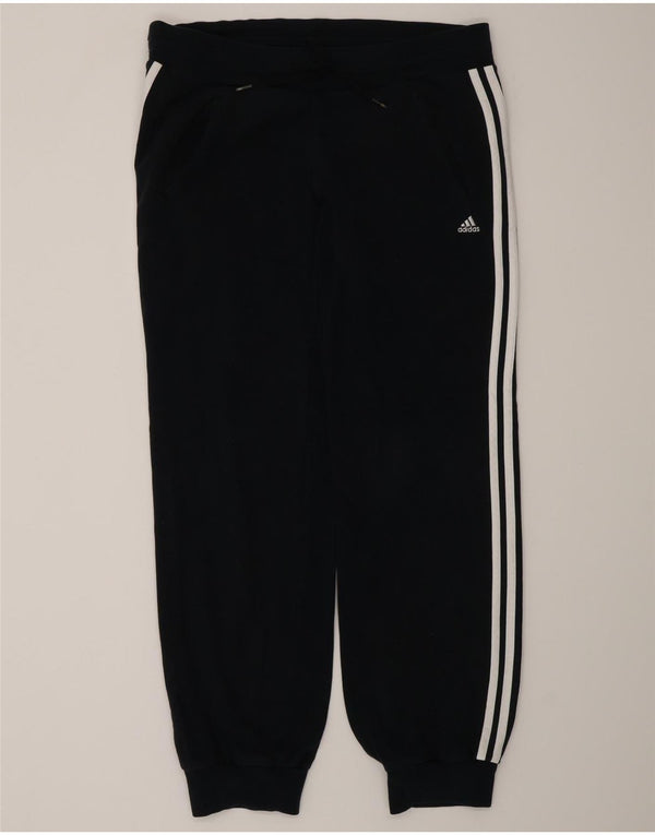 Pantaloni de trening Adidas pentru femei Joggeri UK 12 Bumbac mediu albastru bleumarin