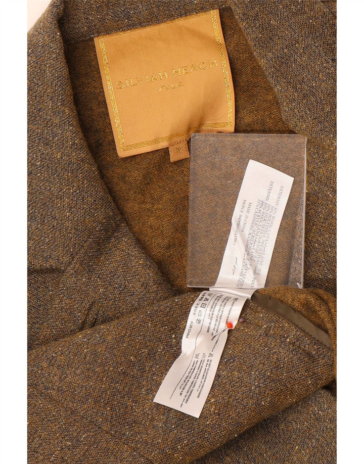 Jachetă pentru femei Silvian Heach tricot Blazer UK 12 Medium Brown Colorblock