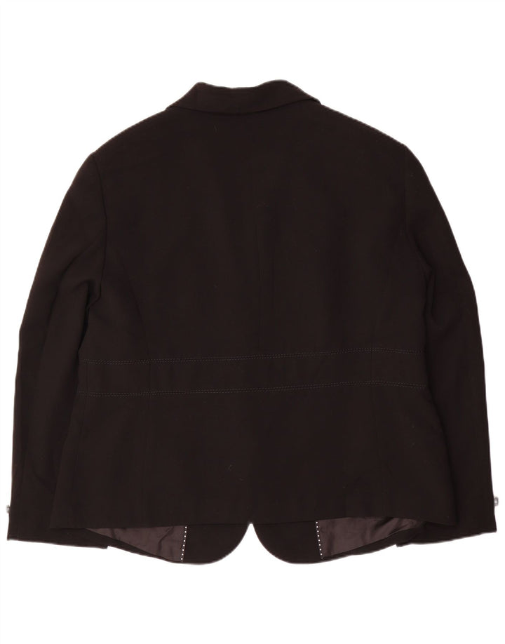 Jachetă pentru femei Marks & Spencer cu 3 nasturi, UK 20 2XL, poliester negru